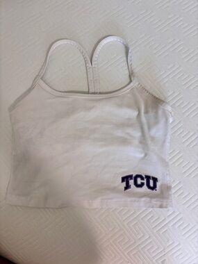 TCU White Beyond Yoga Tank
